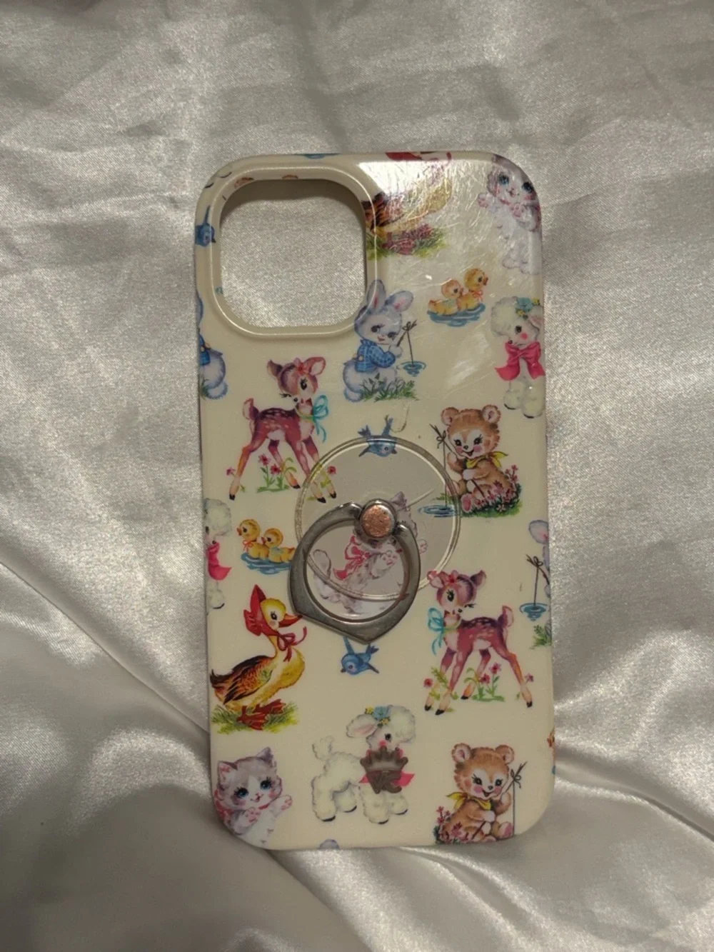 Velvet Caviar Baby Animals iphone 15 Cute Vintage Animal Print Phone Case
